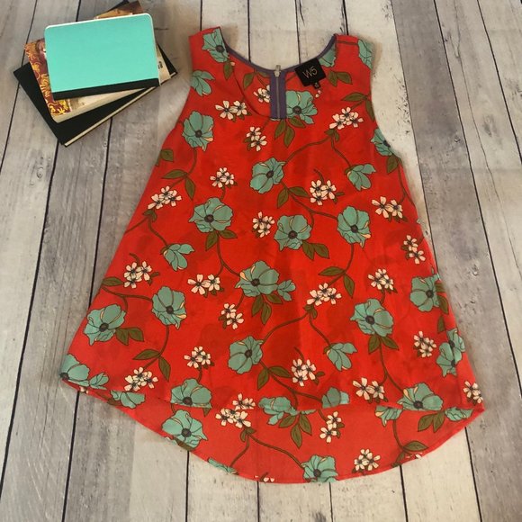 W5 Floral Pattern Sleeveless Tank, Size M - Picture 2 of 5
